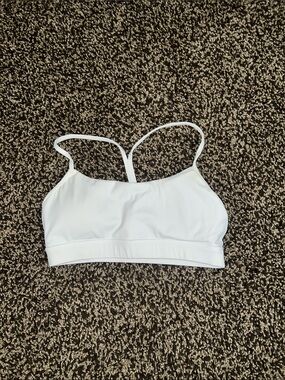 Amazon White Sports Bra with Thin Strappy Back